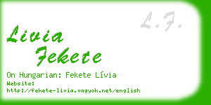 livia fekete business card