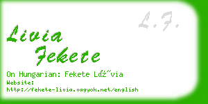 livia fekete business card